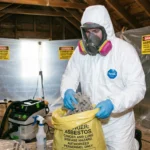 Asbestlint exposure is dangerous for every one that is why team have mentioned danger and securing it in a bad