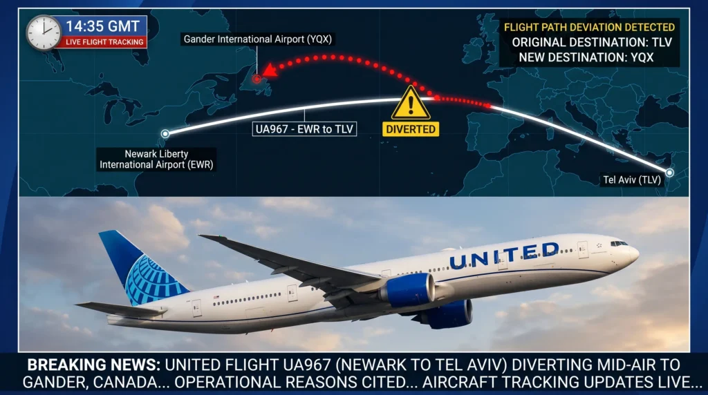 United flight UA967 diverted