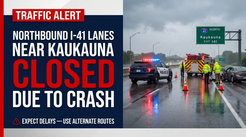 Northbound I-41 Lanes Near Kaukauna Closed Due To Crash